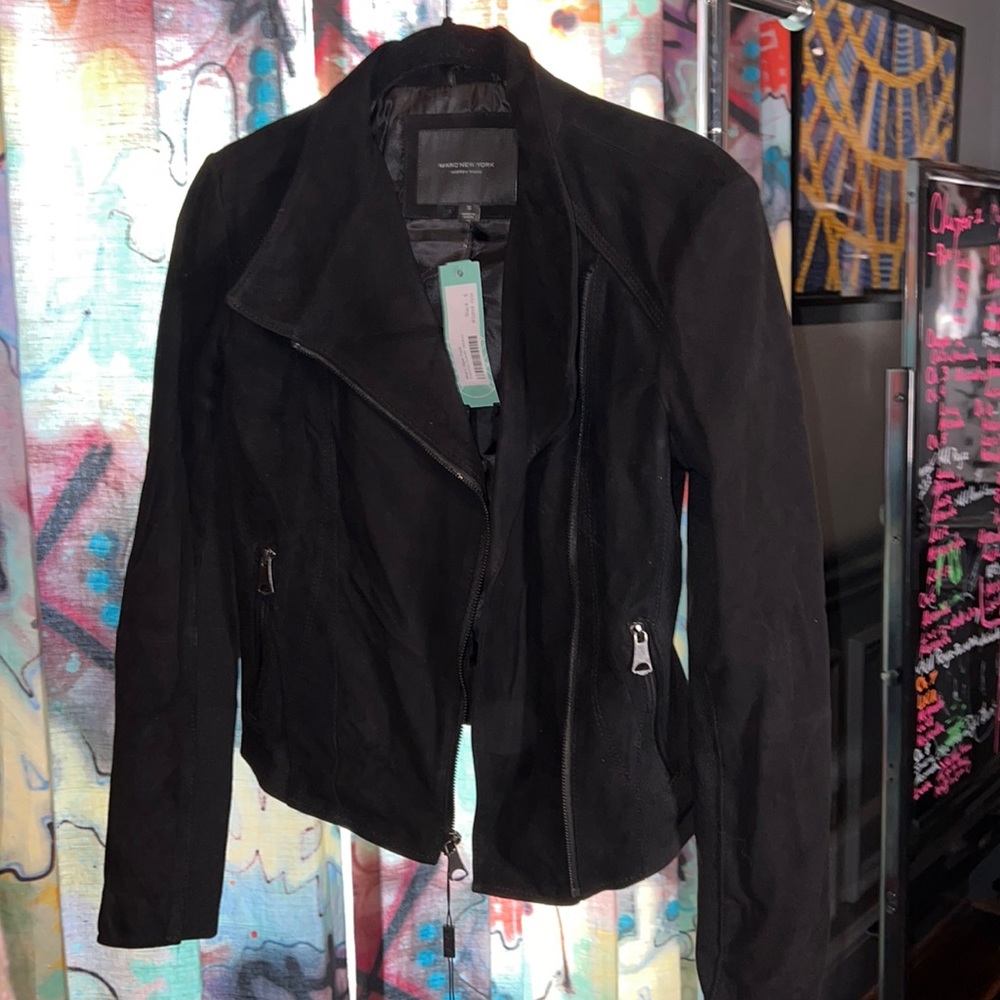 Black suede Moro jacket NWT